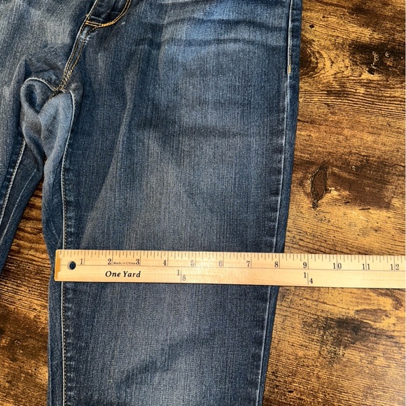 Free People Jeans Womens 31 Blue Vintage Straight Fit Whiskering Distressed - Picture 10 of 11